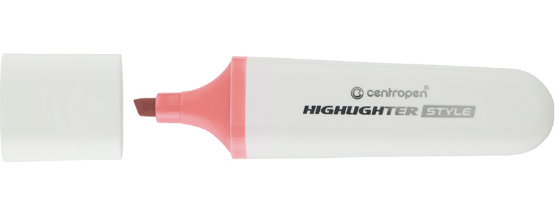 Маркер 6252 Highlighter Style 1-4,6 мм клиноподібний пастель, рожевий CentroPen