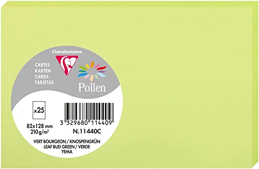 Заготовка для открыток Pollen 82*128 мм/210 г, Leaf bud green/Салатовый, 11440C 
