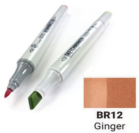 Маркер SKETCHMARKER, 2 пера: долото и тонкое, Ginger - Имбирь, SM-BR12