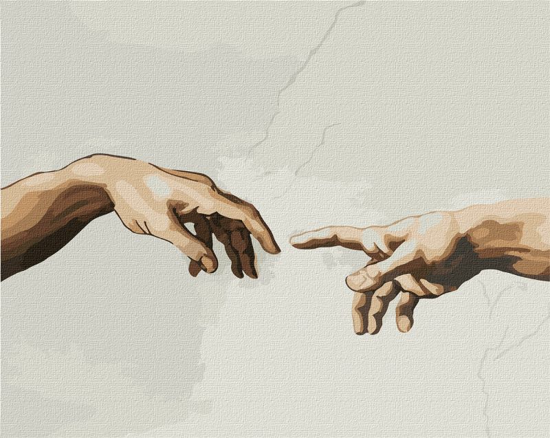 Картина по номерам 40*50 см "Создание Адама © Микеланджело", KHO4821