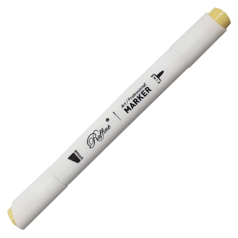 Скетч-маркер двосторонній Raffine Pastel yellow (Y204), 7800-6CB Marco