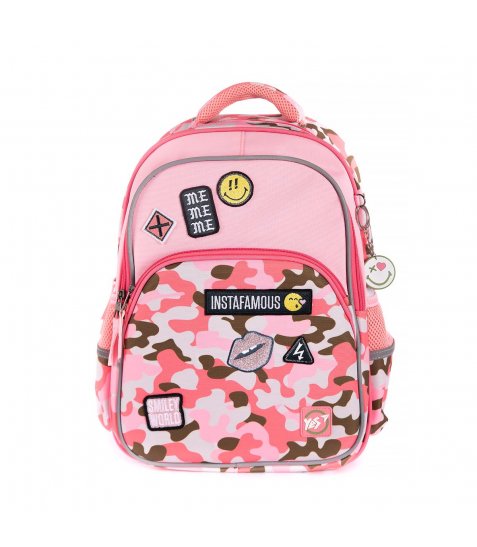 Рюкзак школьный YES S-40 "Smiley World" military girl, 558260