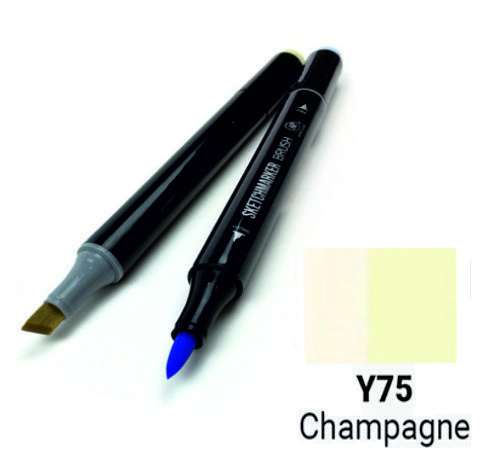 Маркер двухсторонний SKETCHMARKER Brush Шампань, SMB-Y75 3