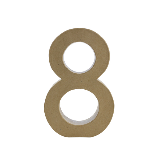 Заготовка из папье-маше Цифра "8" 5*20*30 см, AC428O ТМ "Clairefontaine"