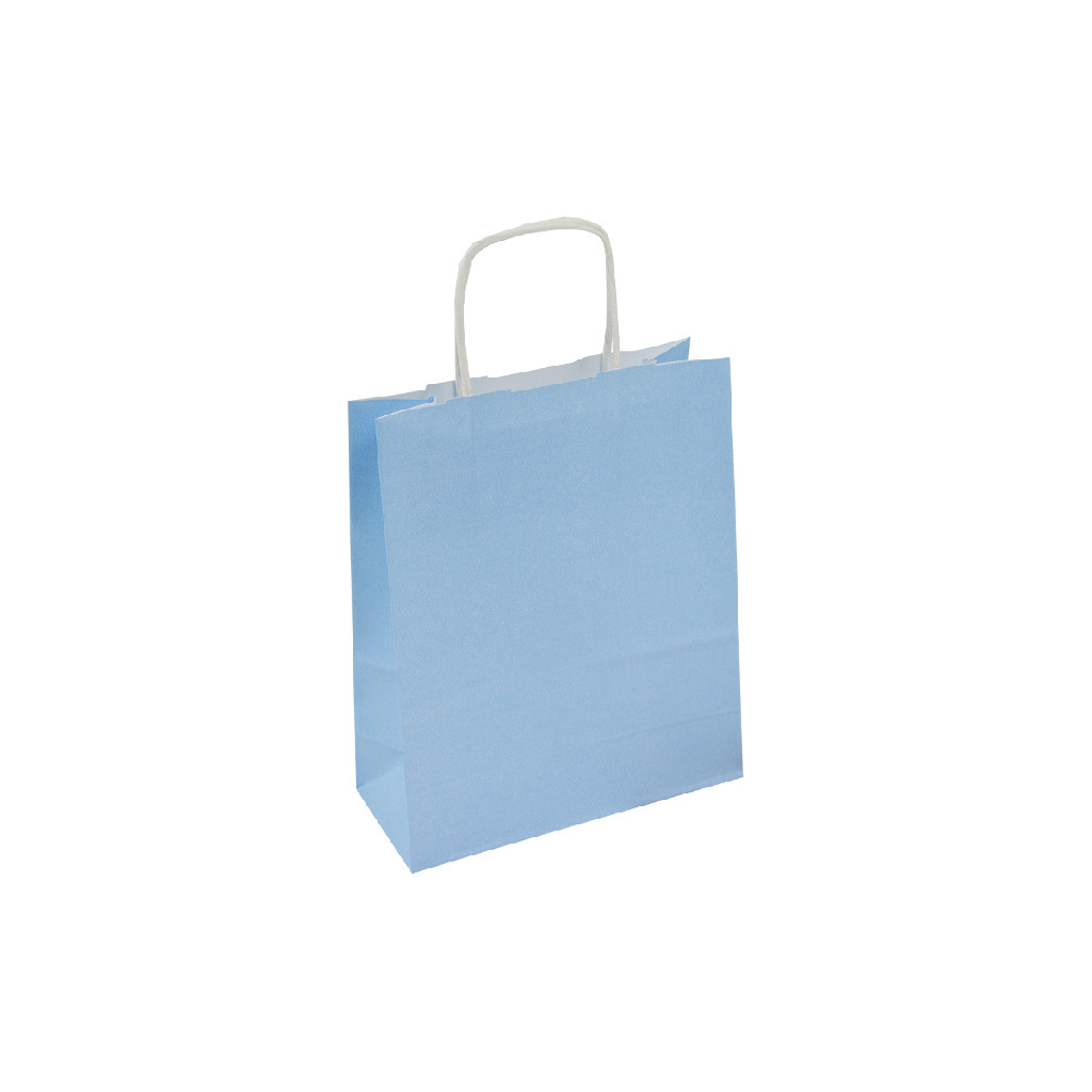 Крафт пакет з ручкою "Ecobag" 180*80*225, 90 г, блакитний, Т1100002204