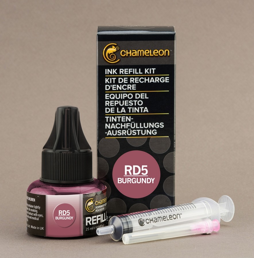 Чорнило для заправки маркера Chameleon 25 мл - Burgundy (бордовий, RD5), CT9042