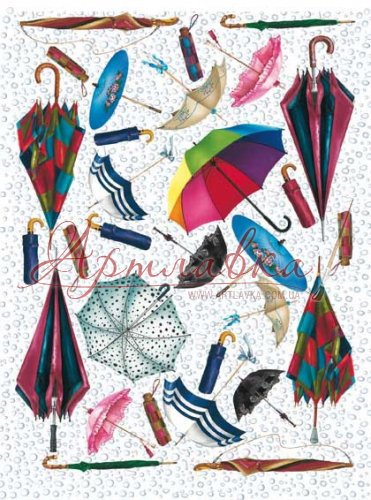 Карта декупажна 50*70 см, Парасольки, 80 г/м², CAL.044 Calambour