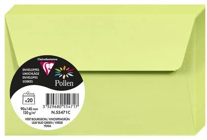 Конверт декоративний Pollen FT30 (90*140 мм)/120 г, Green/Зелений, 5471C 