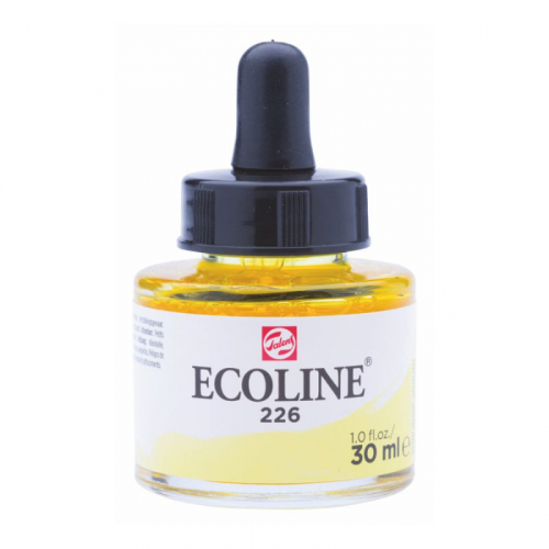 Фарба акварельна рідка Ecoline, (226), Пастельна жовта, 30 мл, Royal Talens