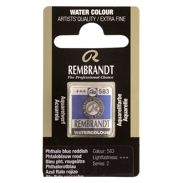 Краска акварельная Rembrandt 583 Сине-красный ФЦ, кювета, Royal Talens