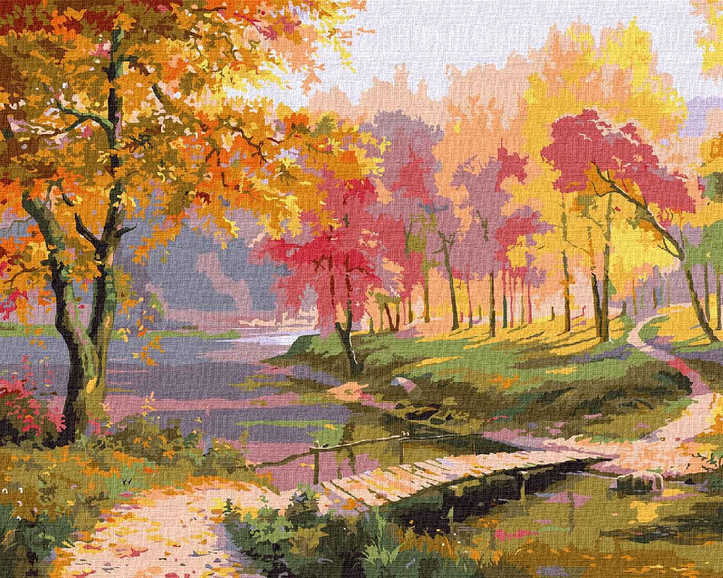 Картина по номерам 40*50 см Пейзаж "Волшебная осень", KH2843