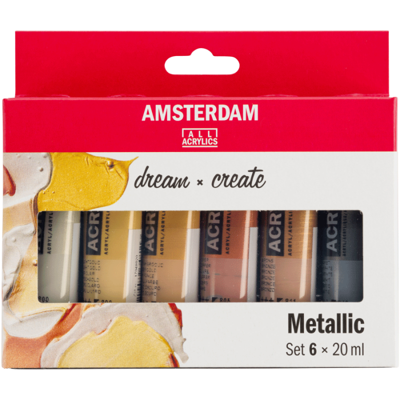Набір акрилових фарб Amsterdam Metallic, 6*20 мл, Royal Talens