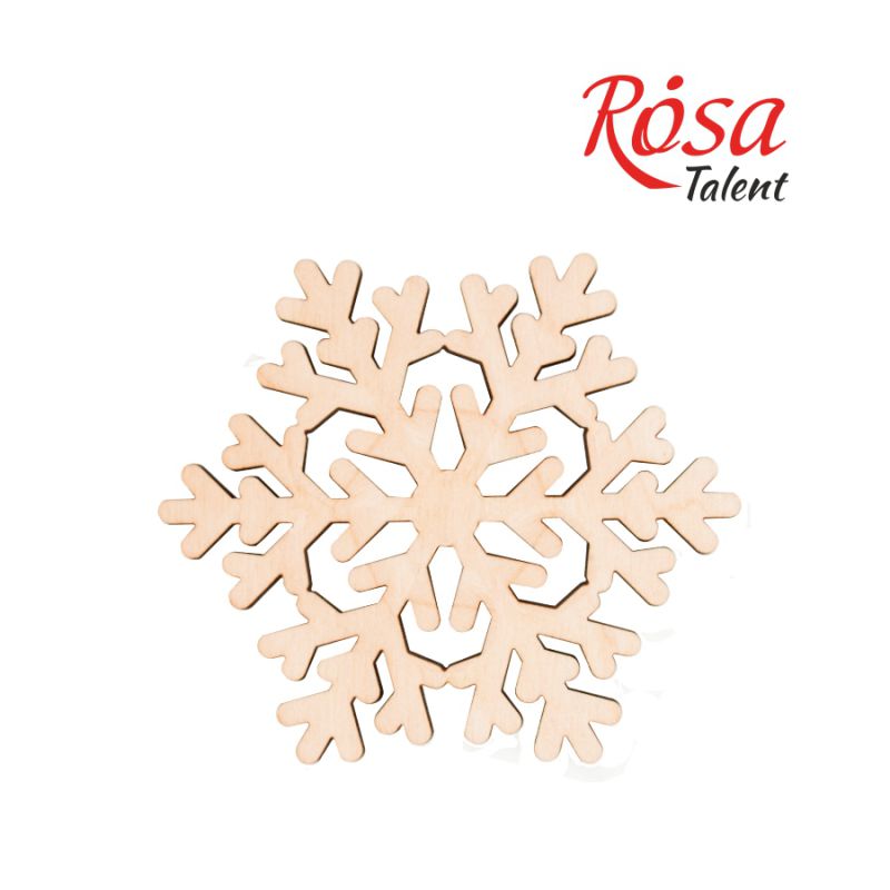 Заготівля Сніжинка 5, фанера, Д:10 см, 1шт, Rosa Talent (4)