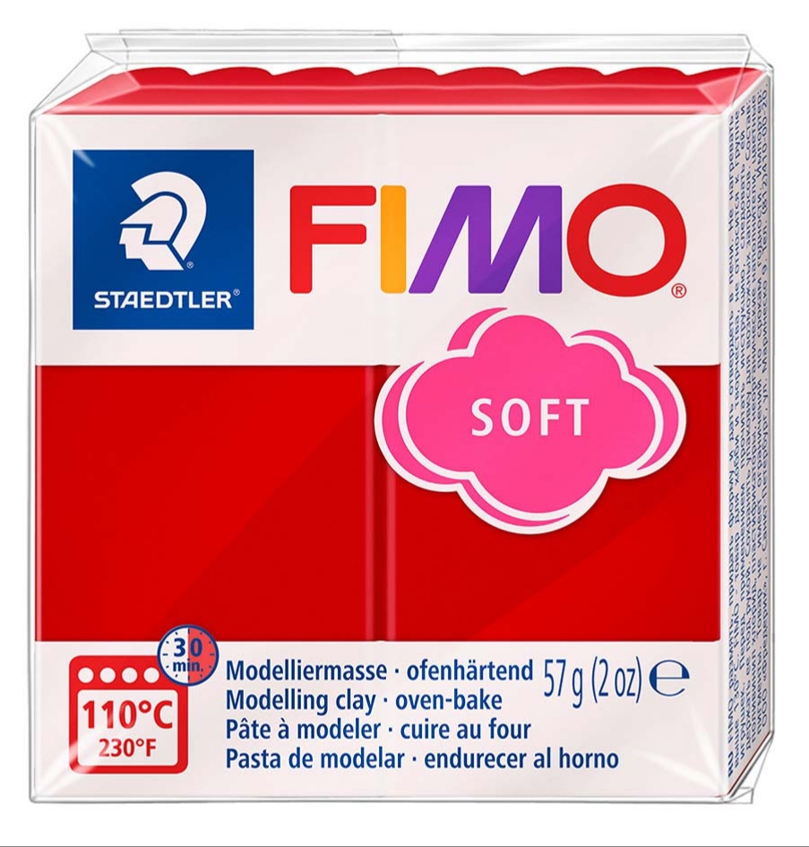 Пластика Soft, рождественский красный, 57г, Fimo