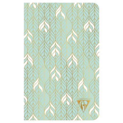 Блокнот 9*14 см 48 арк. Neo Deco NoteBook Spring, лін., на скобі, папір сл.кістка, зелений, 193396C