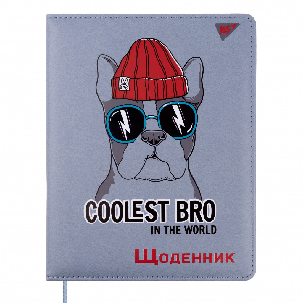 Щоденник шк. жорсткий (укр.) PU "Coolest bro", 911407 Yes