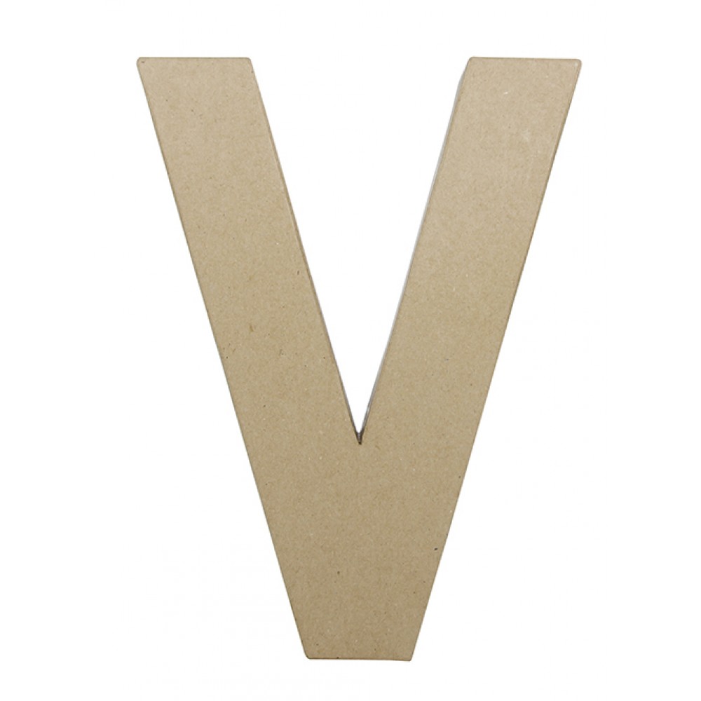 Заготовка из папье-маше Буква "V" 5*22*30 см, AC415O ТМ "Clairefontaine"