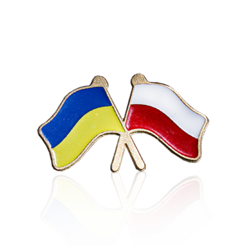 Значок "Прапор Україна-Польща" 25*15 мм, арт. 048