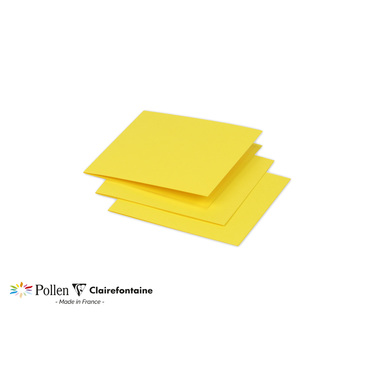 Заготовка для открыток сложенная Pollen 116*116 мм/210 г, Int. yellow, Интенсивный жёлтый, 16123C Clairefontaine