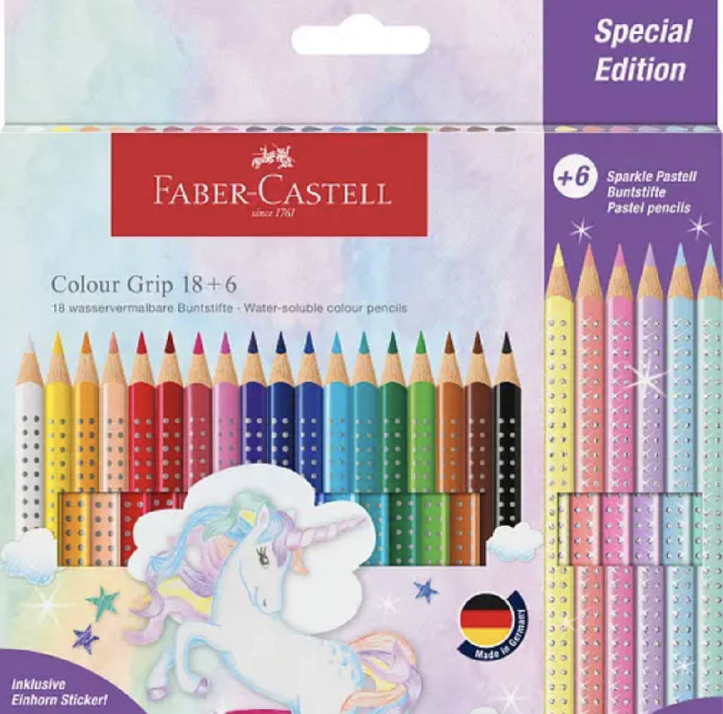 Набір олівців 18 кол+6 кол., Pastel "Unicorn" карт. упаковка, 201543 Faber-Castell 2