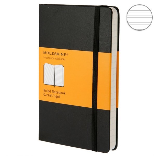 Записник Чорний кишеньк. лінійка, Moleskine Classic, MM710F