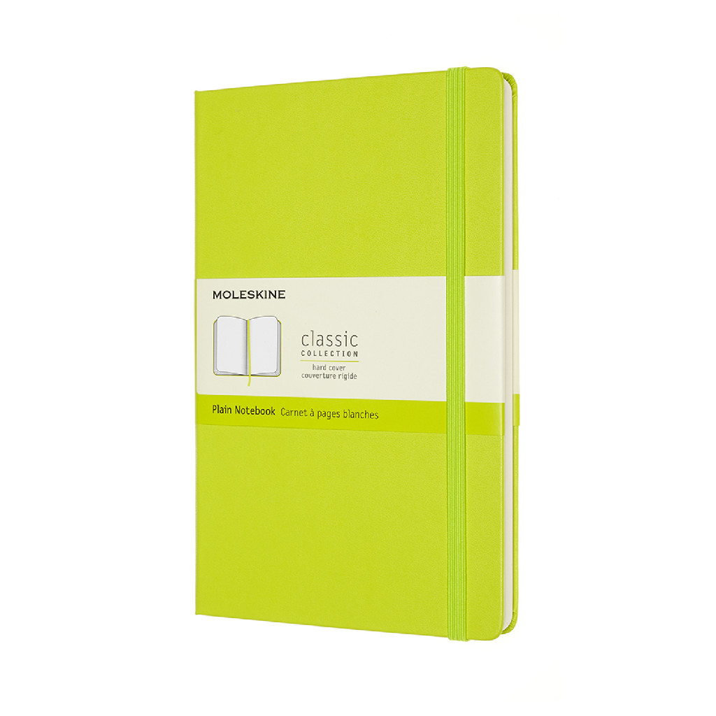 Записник Лимонний Зелений середній нелінов, Moleskine Classic, QP062C2