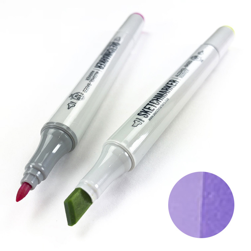 Маркер SKETCHMARKER, 2 пера: долото и тонкое, Jacaranda - Джакаранда, SM-V43 3