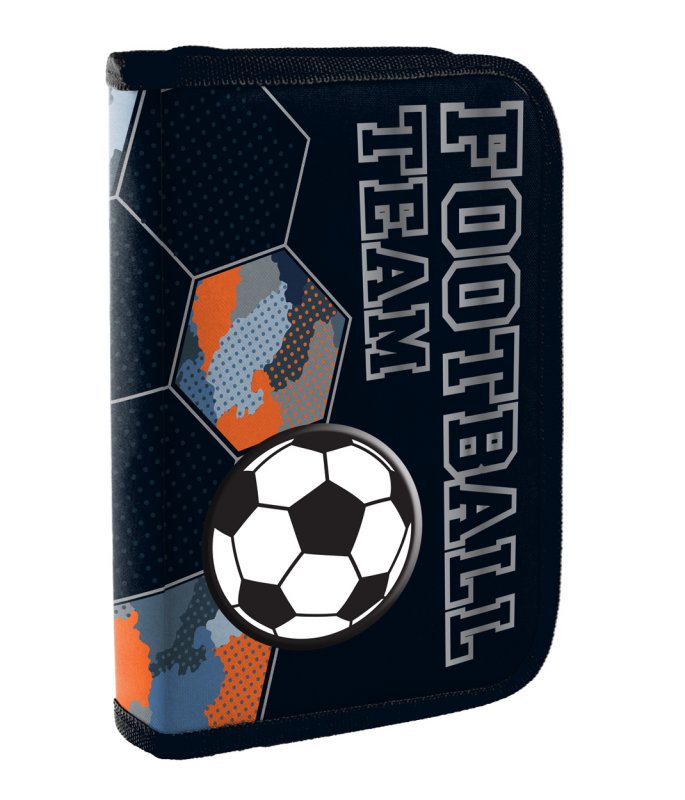Пенал твердый YES одинарный без клапана HP-02 "Football", 532858
