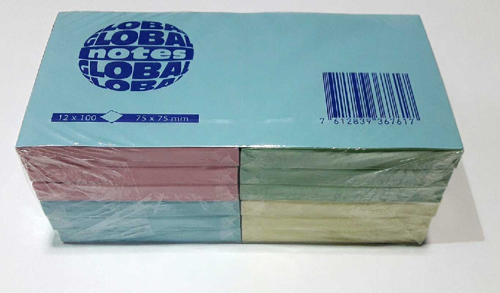 Папір з липким шаром GN 75*75*100 pastel mix, 68.208