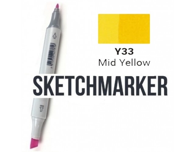Маркер SKETCHMARKER, 2 пера: долото и тонкое, Eggshell - Яичная скорлупа, SM-Y43 3