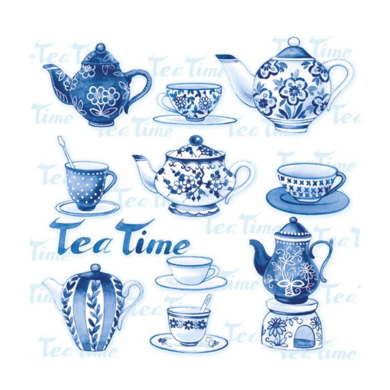 Декупажные салфетки "Tea Time", 33*33 см, 18,5 г/м2, Abiente