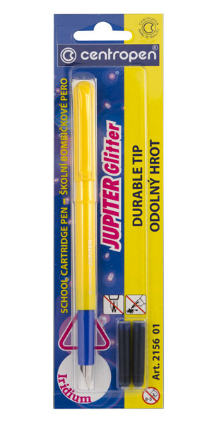 Ручка перьевая 2156\01BL Jupiter Glitter на блистере, Centropen