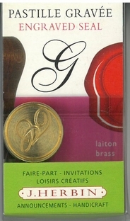 Круглая латунная печать d24 мм англ. буква "G", 40307T