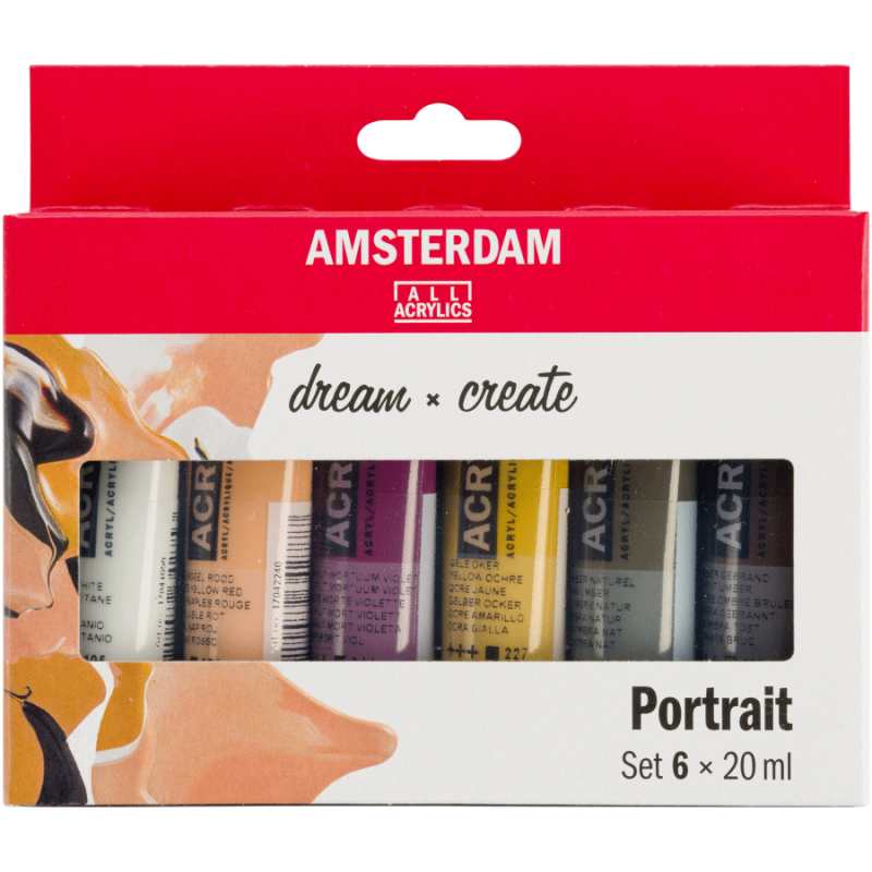 Набір акрилових фарб Amsterdam Portrait, 6*20 мл, Royal Talens