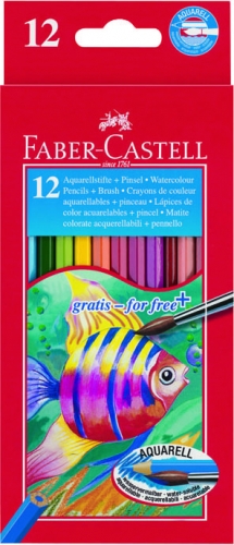 Олівці 12 кол. "Рибка" акварельні , 114413, Faber-Castell