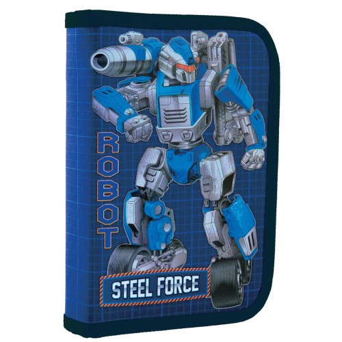 Пенал твердый одинарный без клап. HP-02 "Steel Force", 20,5*14*3,2, 532206