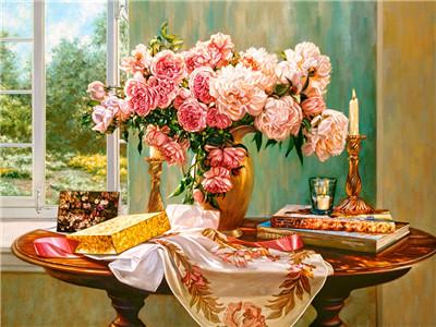 Картина по номерам 40*50 см "Нежные цветы", RA3631