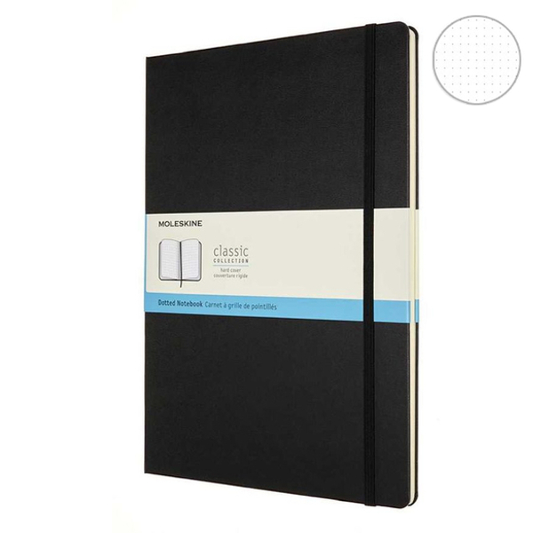 Записник Чорний А4 точка, Moleskine Classic, QP113
