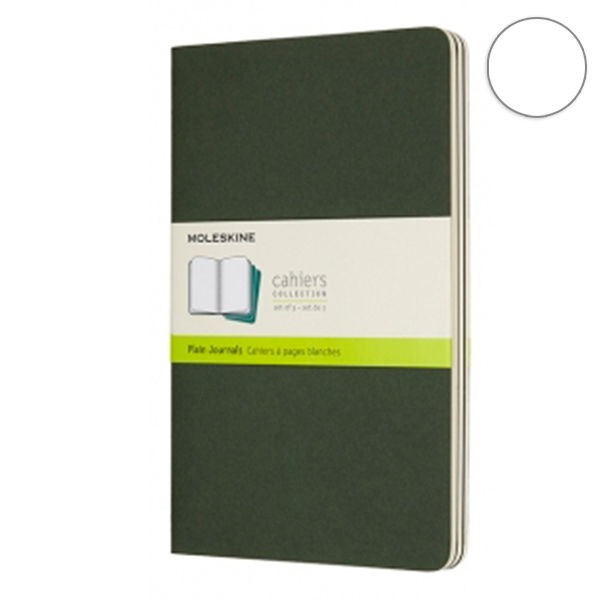 Записник Зелений середній нелінований, Moleskine Cahier, CH018K15VF
