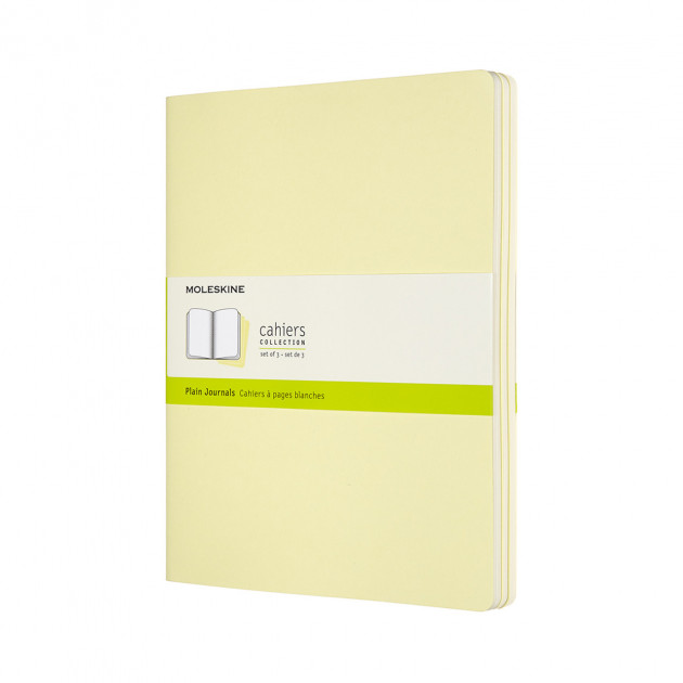 Записник Ніжний Жовтий, великий нелінований, Moleskine Cahier, CH023M23