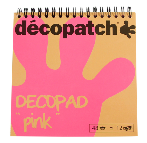 Папір для декупажу Décopad pink, 48 арк, BLOC02O ТМ "Clairefontaine"