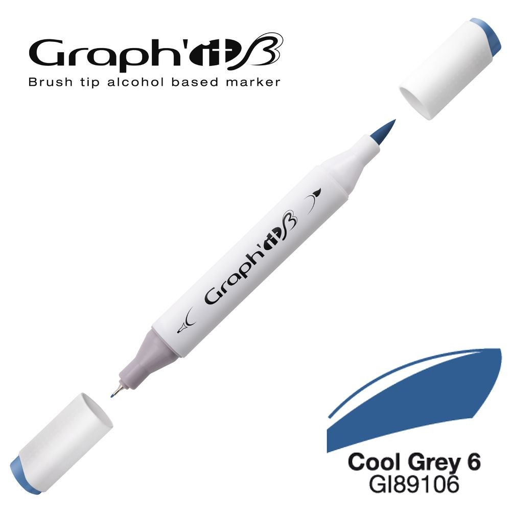 Маркер двосторонній Brushmarker, Холодний сірий 6 (9106), GI89106 Graph`it
