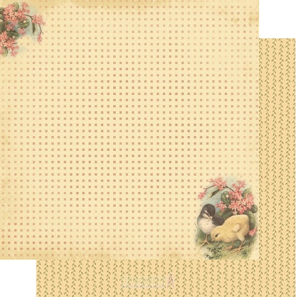 Папір для скрапбукінгу 30,5*30,5 см 180 гр/м двост. Весняне свято. Світле свято