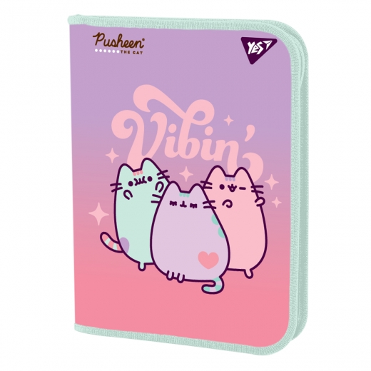 Папка для тетрадей пласт. на молнии В5 "Pusheen", 491965 Yes