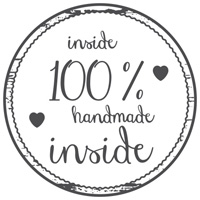 Штамп дерев`яний d=3,5 см "inside 100% handmade inside", WE5002 ТМ "Woodies"