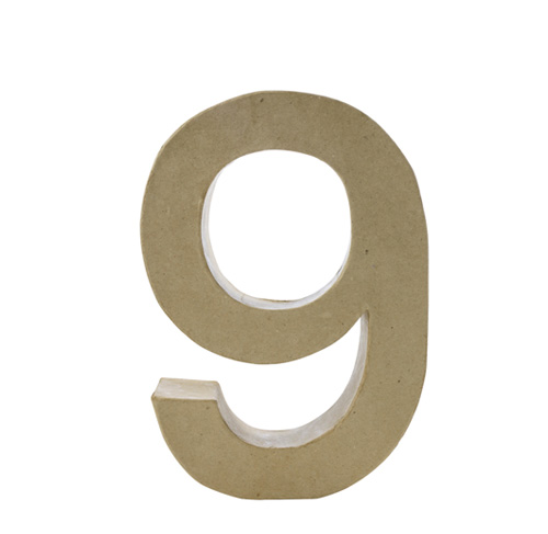 Заготовка из папье-маше Цифра "9" 5*21*30 см, AC429O ТМ "Clairefontaine"