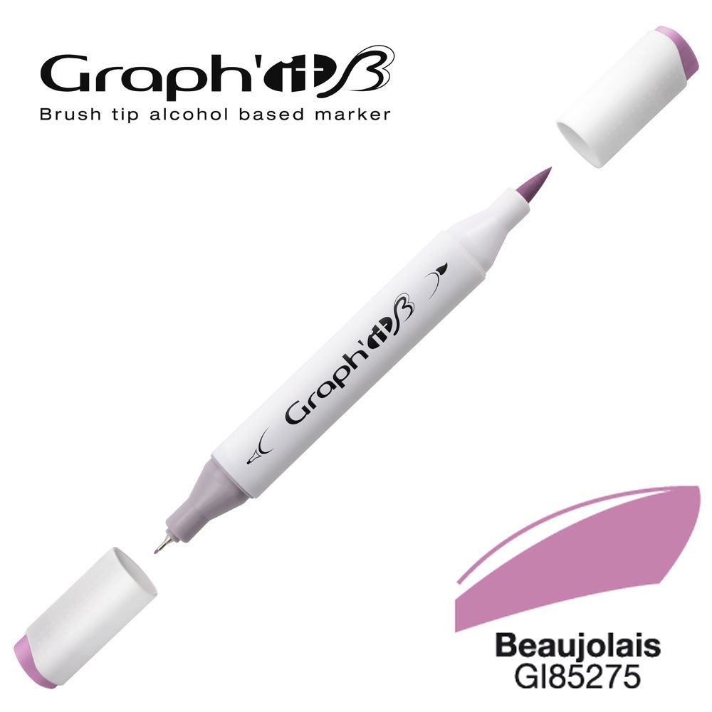 Маркер двосторонній Brushmarker, Божоле (червоно-фіолетовий 5275), GI85275 Graph`it