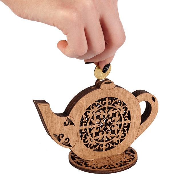 Заготовка-копилка для декорирования "Чайник" 11,5*7 см, FLC-015 (3D)