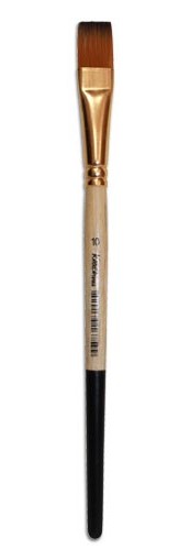 Кисть Синтетика плоская, 72020 № 10, короткая ручка рыжий ворс, Kissточка