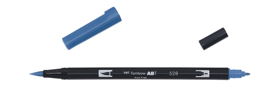 Маркер-блендер двосторонній ABT BrushPen ABT-528, синій морський ТМ "Tombow"